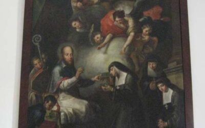 Padova – Monastero della Visitazione – Dipinto raffigurante San Francesco di Sales consegna le Costituzioni a S. Francesca Fremiot de Chantal