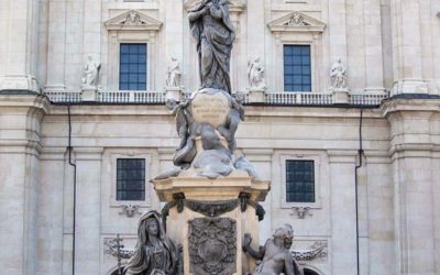 Salisburgo – Piazza Duomo – Gruppo scultoreo Mariensäule