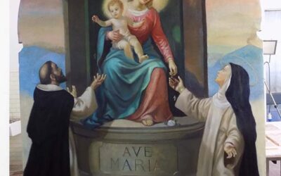 Padova – Chiesa di S. Sofia – Dipinto su tela raffigurante la Madonna del Rosario